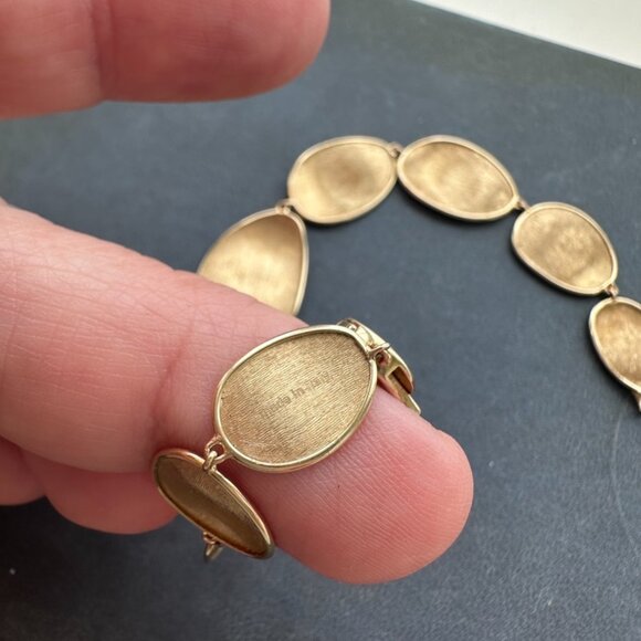 Marco Bicego Lunaria Bracelet 7 Inches, 18K Yellow Gold, Authentic - Picture 6 of 8